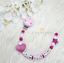 Charger l'image dans la galerie, Attache tetine rose fushia et pâle