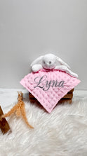 Lade das Bild in den Galerie-Viewer, doudou lapin rose prenom