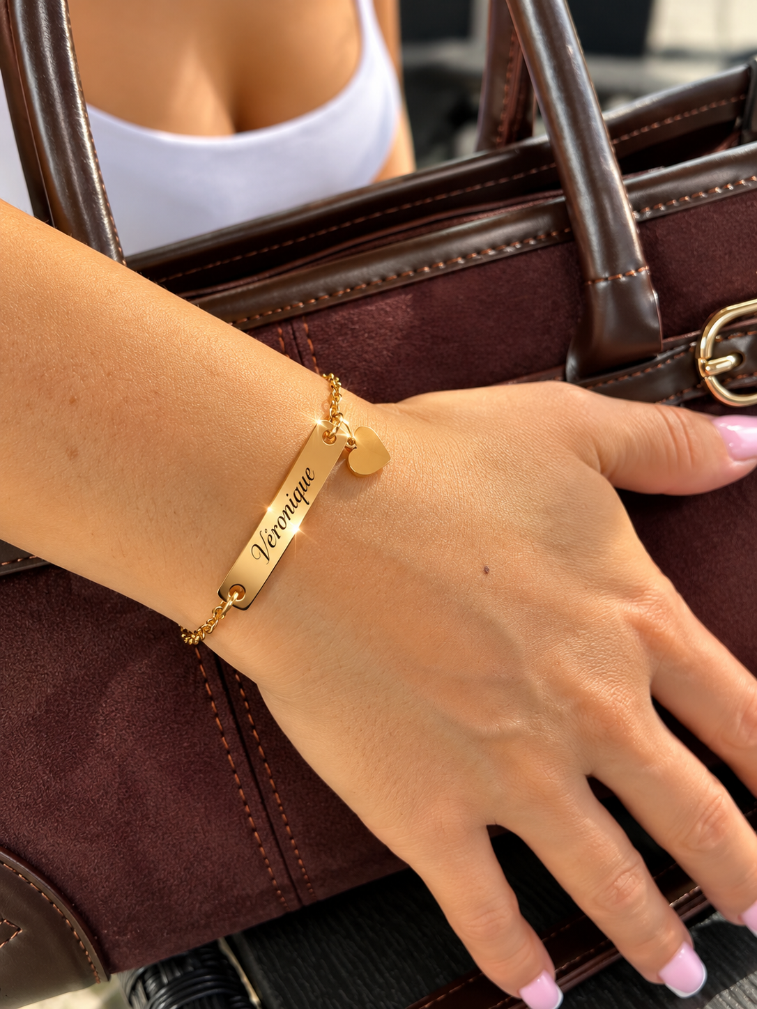 Bracelet Cœur Doré – Acier Inoxydable