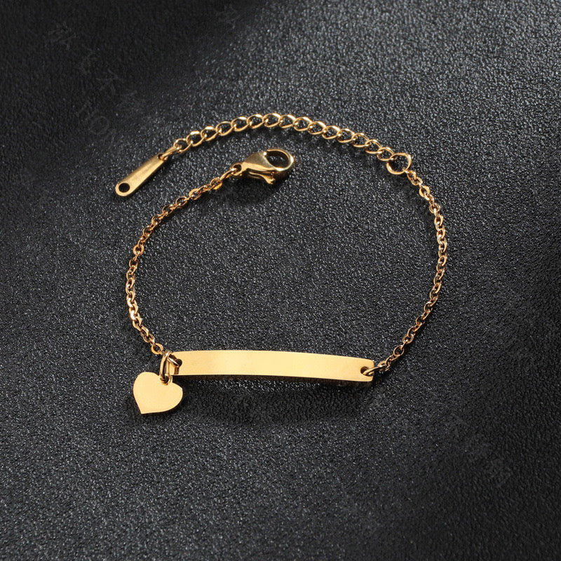 Bracelet Cœur Doré – Acier Inoxydable