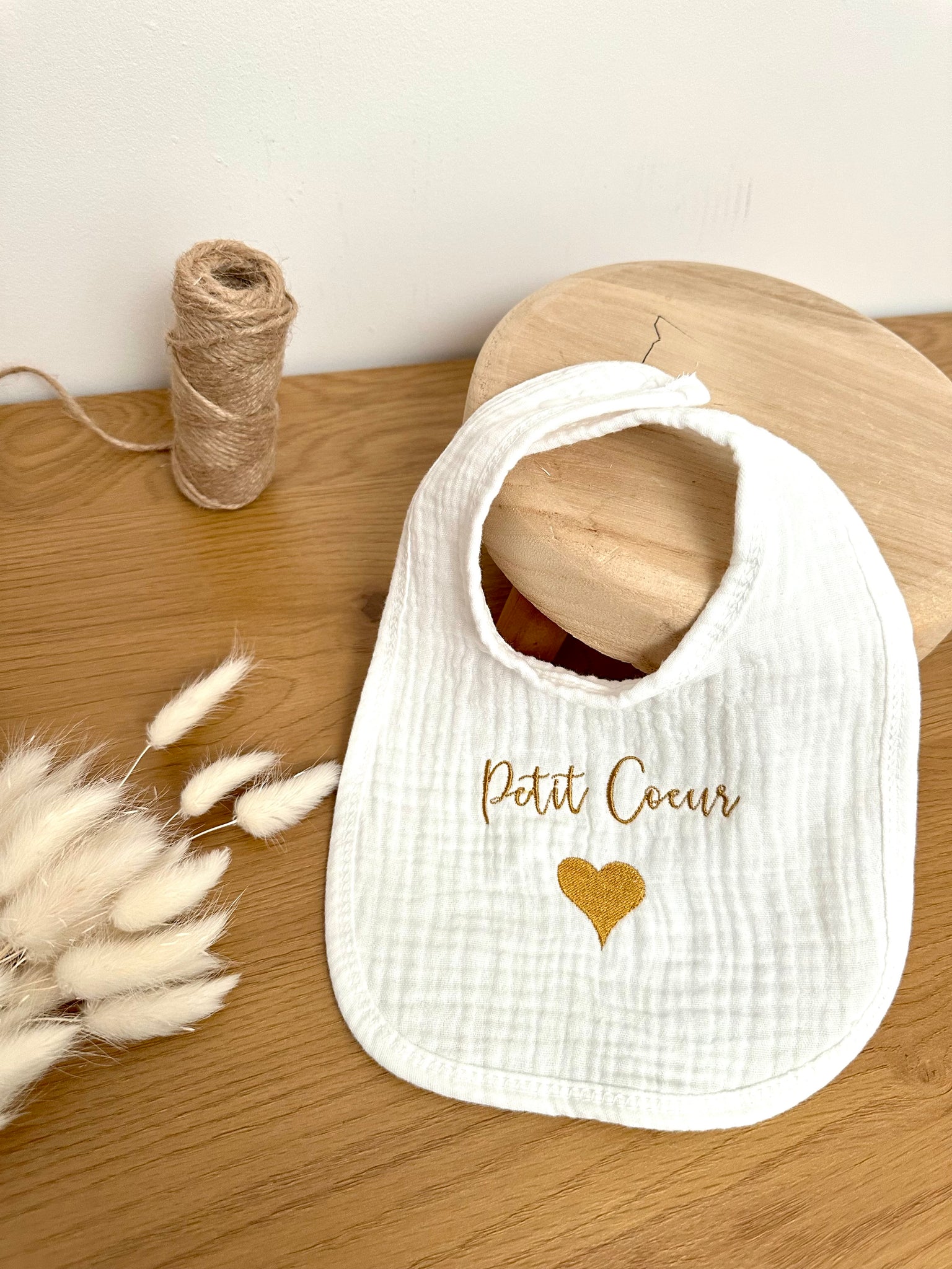 Bavoir Bébé Gaze de Coton Personnalisé | Broderie Prénom – Creation for you