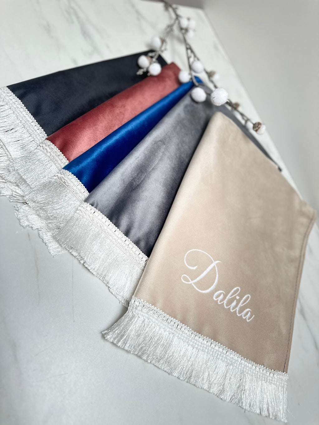 Tapis de prière enfant personnalisé coloré brodé