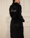 Peignoir polaire personalisé noir
