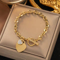 Bracelet Cœur Acier Inoxydable Gravé