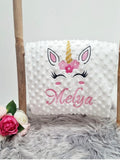 couverture bébé  licorne prenom