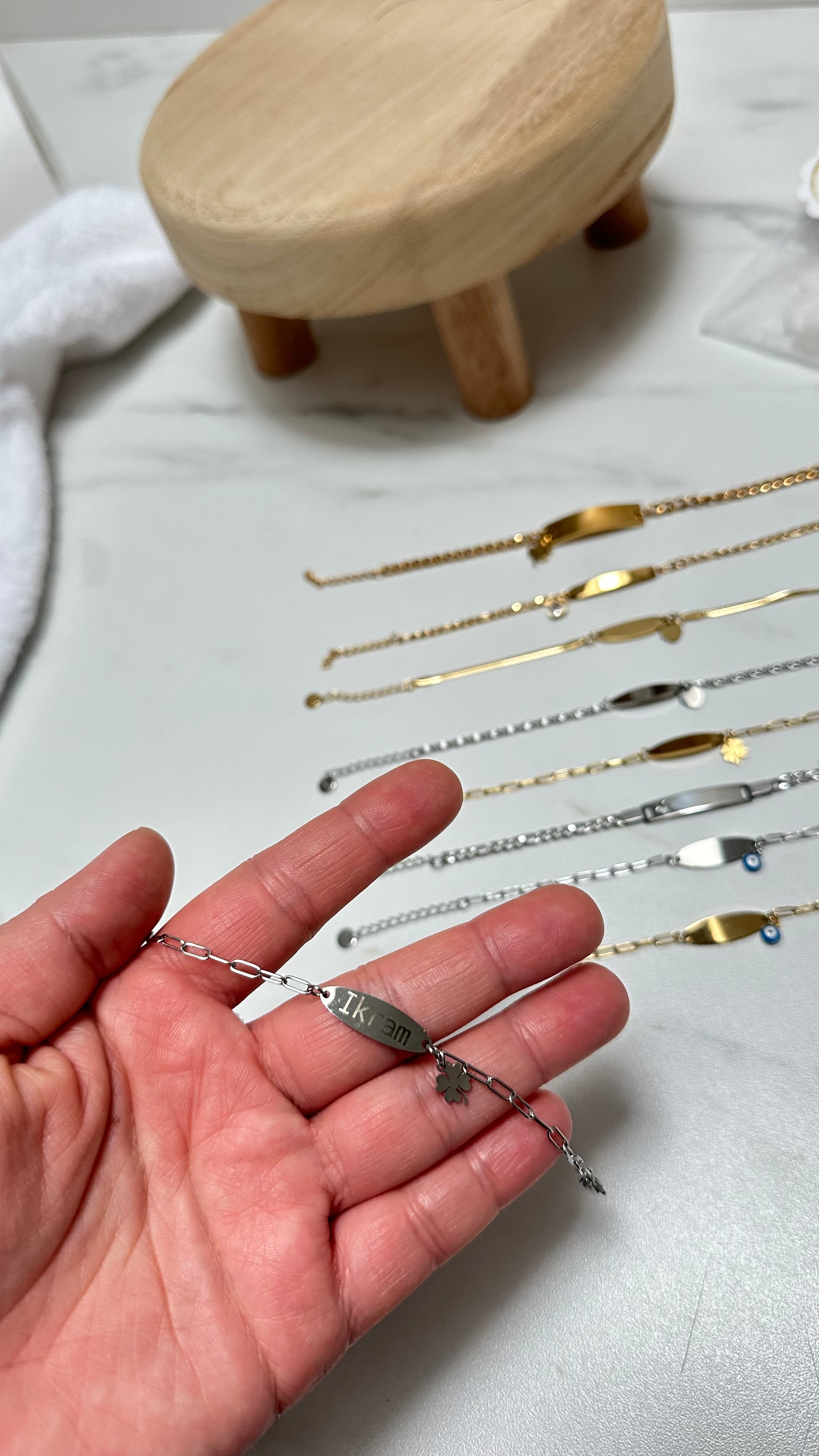 Bracelet acier inoxydable à graver