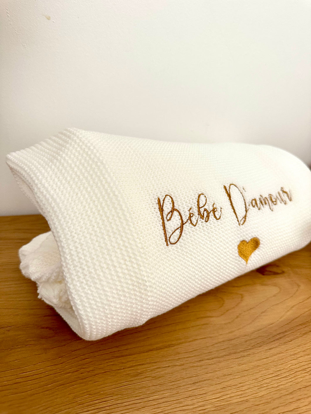 Couverture Bébé en Maille Personnalisée