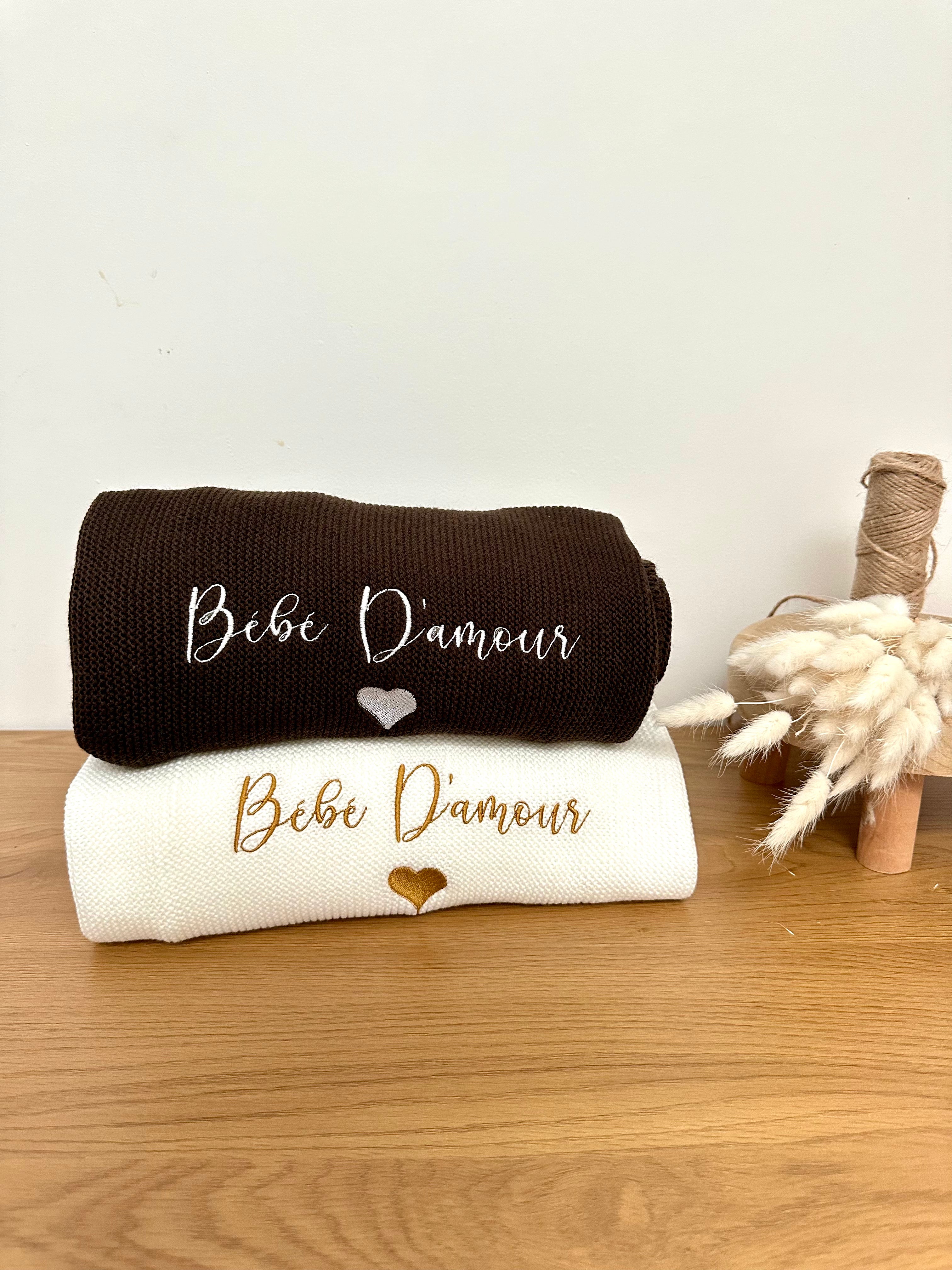 Couverture Bébé en Maille Personnalisée