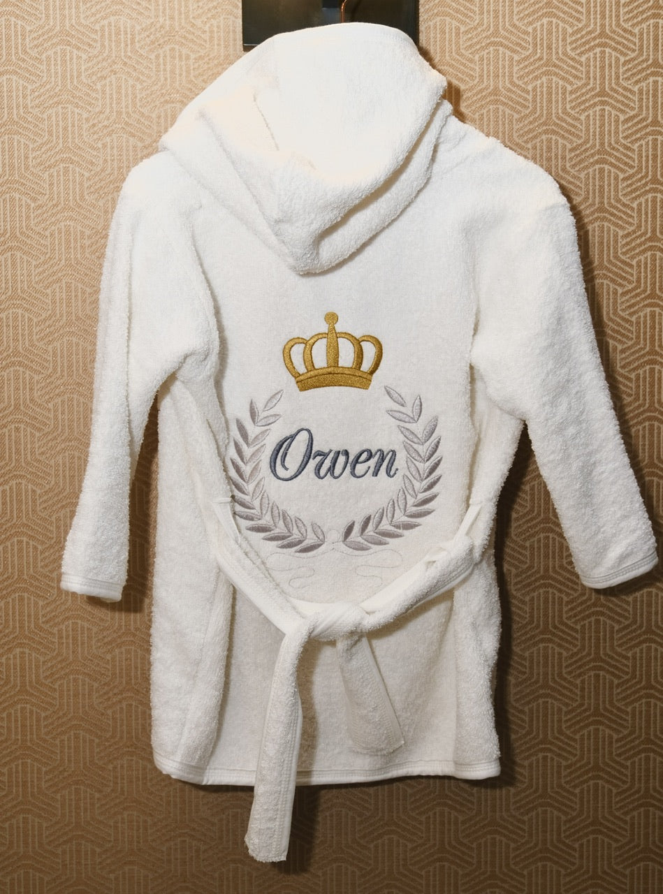 Royal baby bathrobe