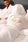 Peignoir KING & QUEEN brodé en éponge personnalisée – Création For You