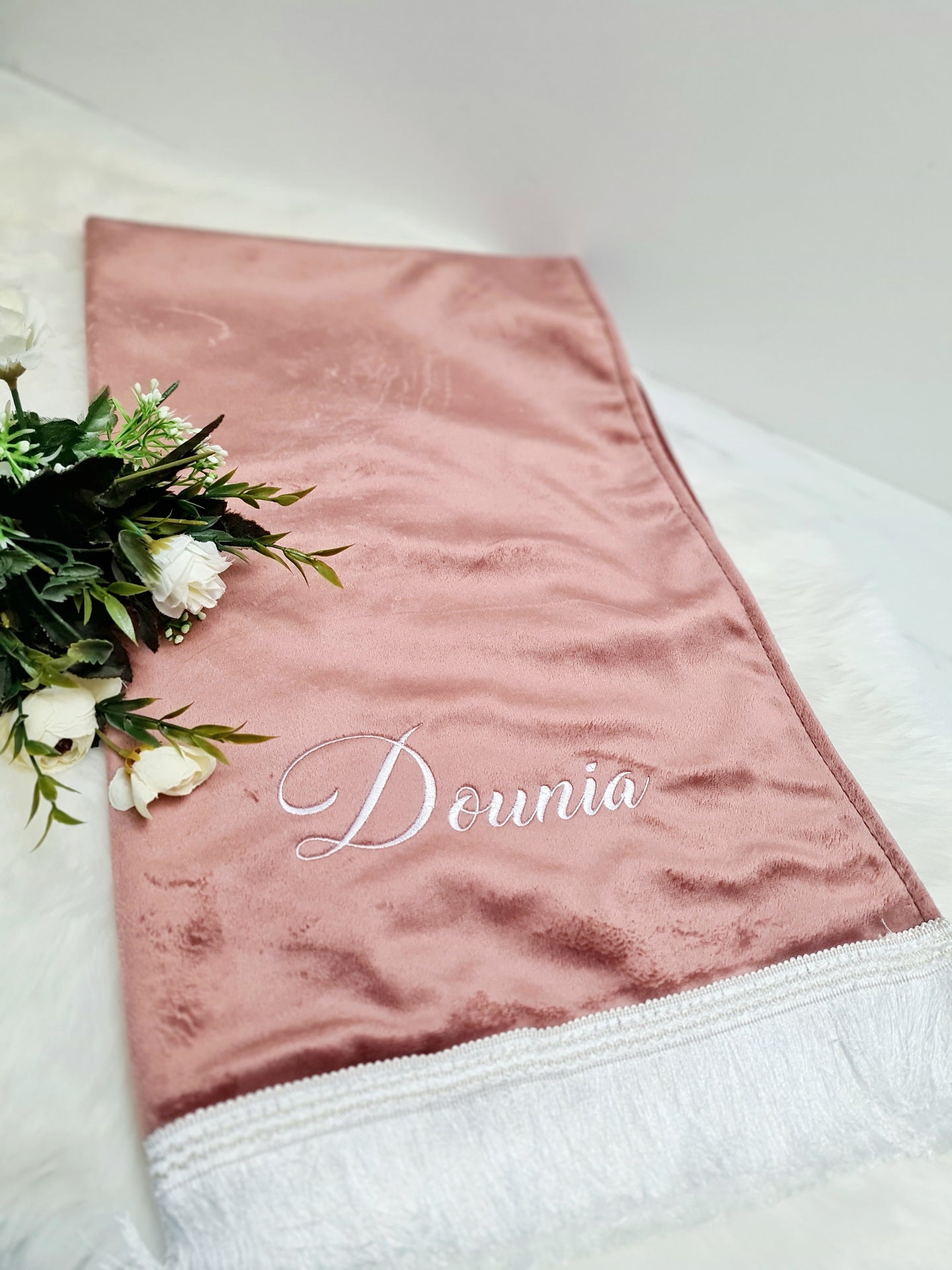 Tapis de prières rose poudré