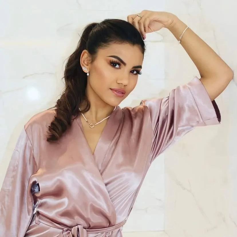 Old pink bathrobe